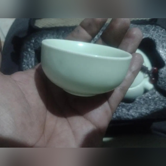 6pc Chinese Travel Tea Set,  Teapot & 4 Cups & Bag - Green - Picture 6 of 10